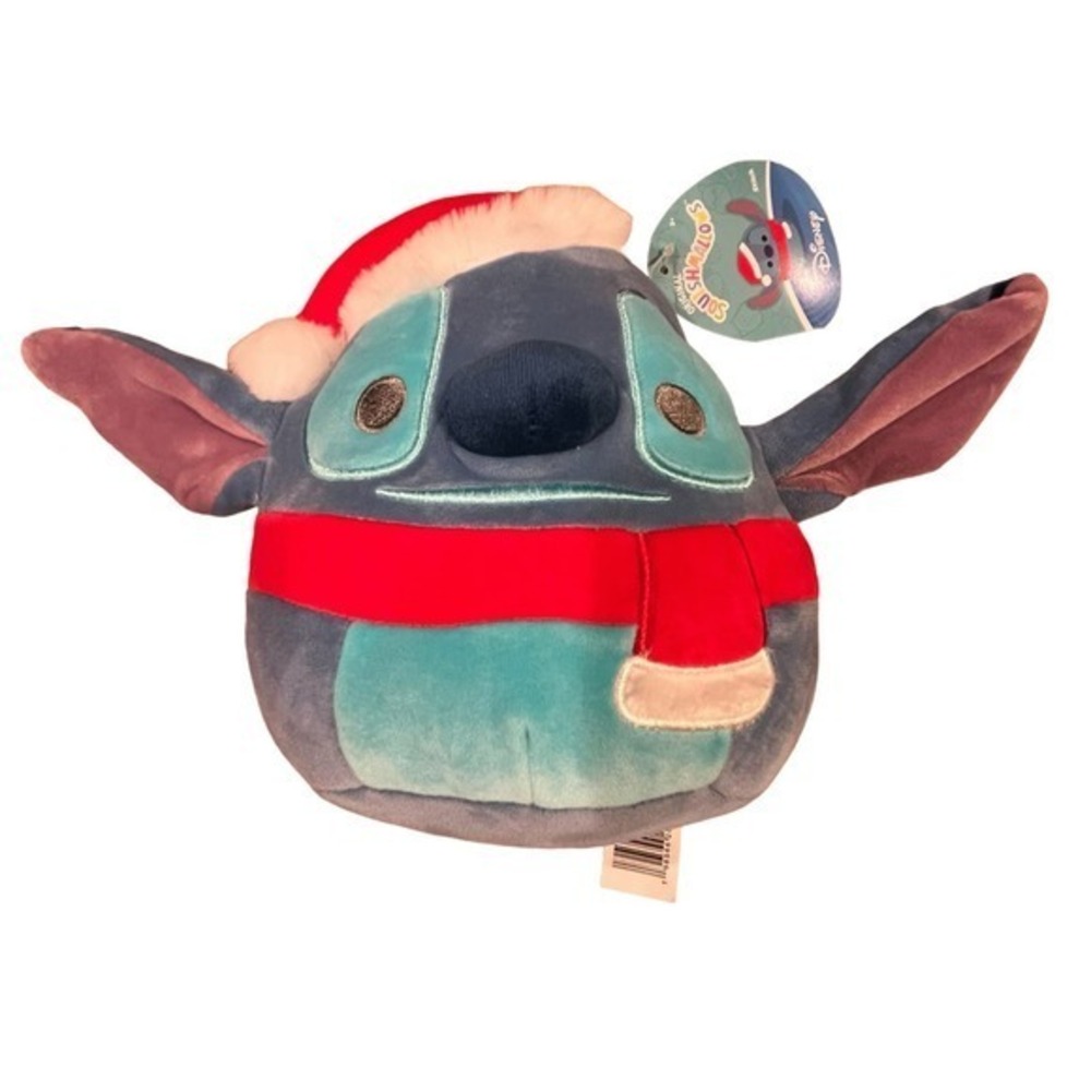 Squishmallows‎ 8" Disney Stitch Plush Santa Hat Christmas NWT 2023